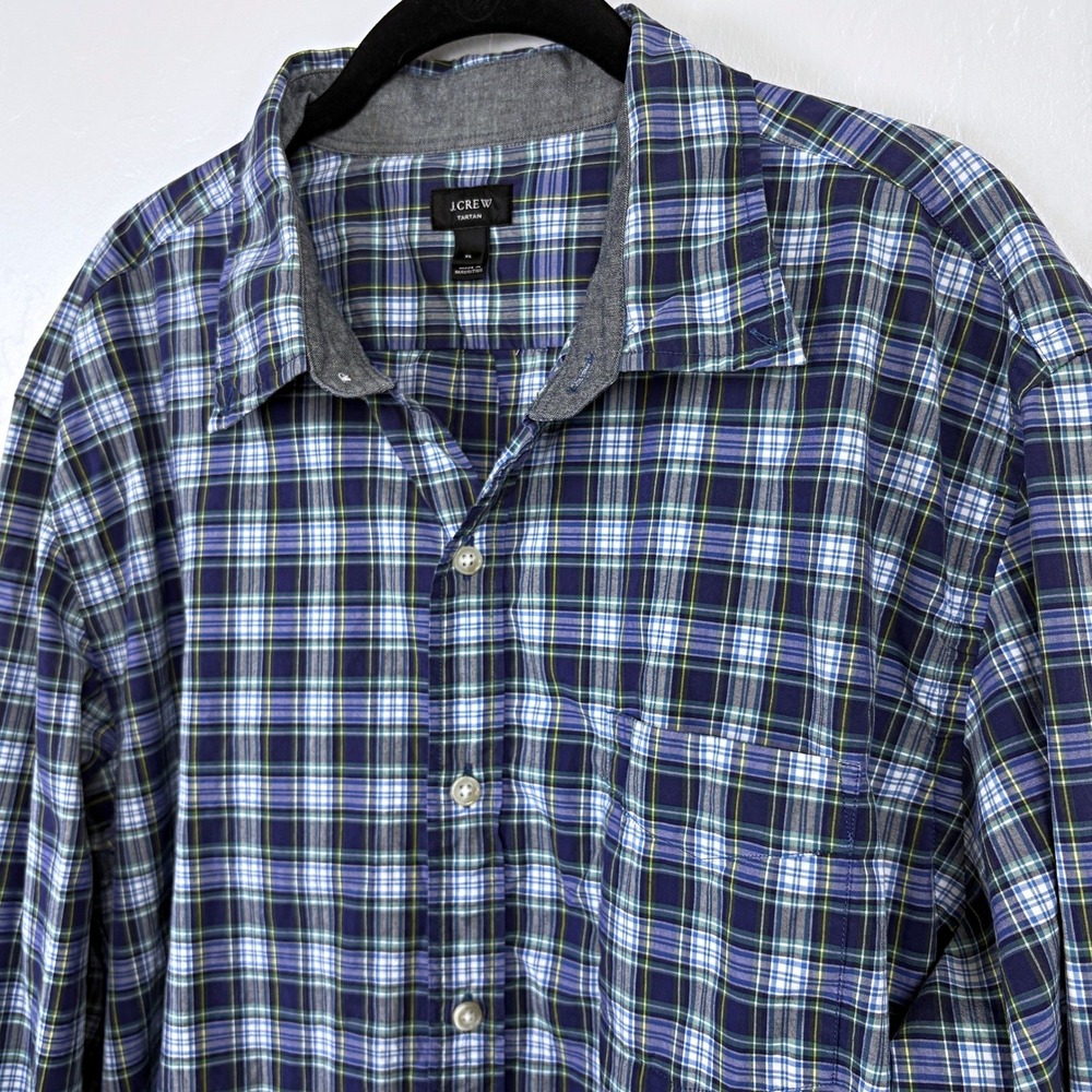 J.Crew Tartan Plaid Shirt XL Cotton Jenna Lyons Heritage Prep Campus Collegiate